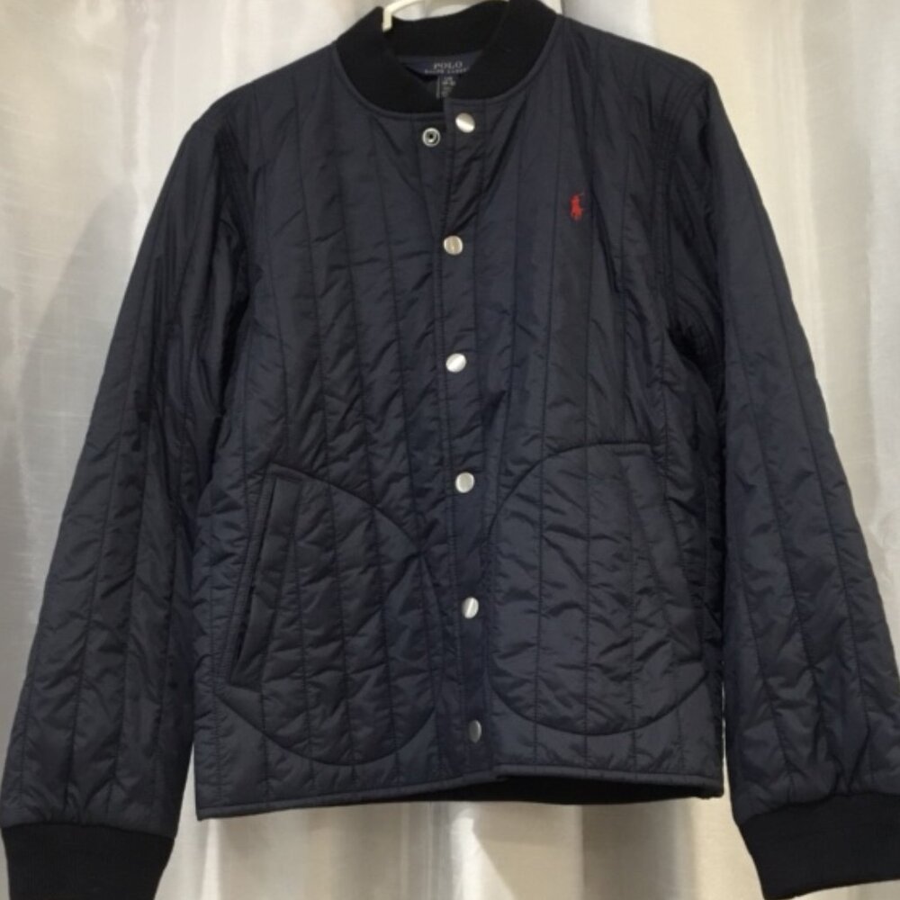 NWT Ralph Lauren Polo Navy quilted jacket boys sz large